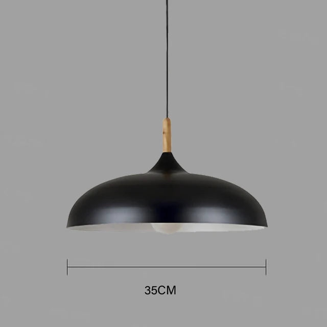 Moderne Scandinavische Eikenhouten LED Plafondlamp