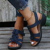 Orthopedische Dames Sandalen met Verstelbare Bandjes en Bloemenpatroon