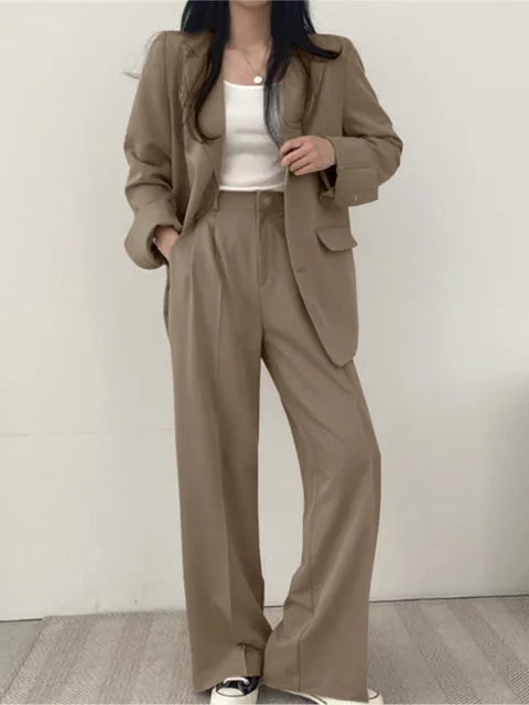 Dames Broekpak Tweedelig – Blazer & Broek, Getailleerd en Zakelijk