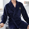 Heren Flanellen Bademantel V-Ausschnitt Langarm Casual Homewear