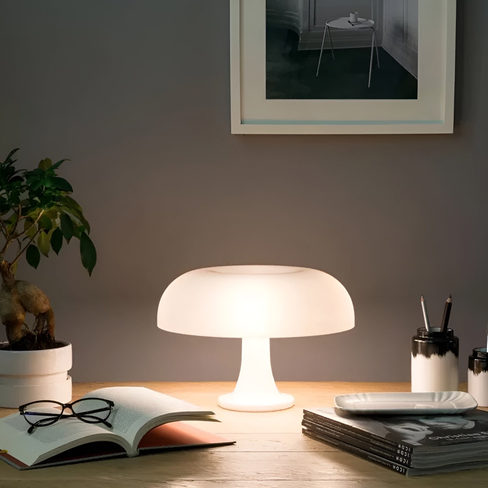 Minimalistische Draadloze LED Tafellamp met Vintage Design