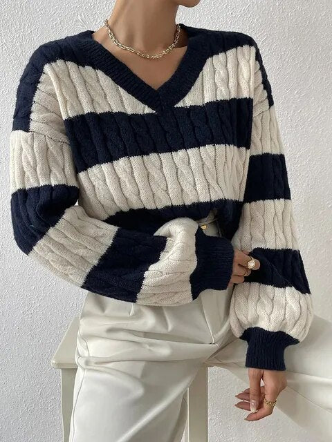 Dames Off-Shoulder Gebreide Trui - Zacht, Elegant, Meerdere Kleuren