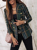 Geruite Blazer met Klassieke Pasvorm