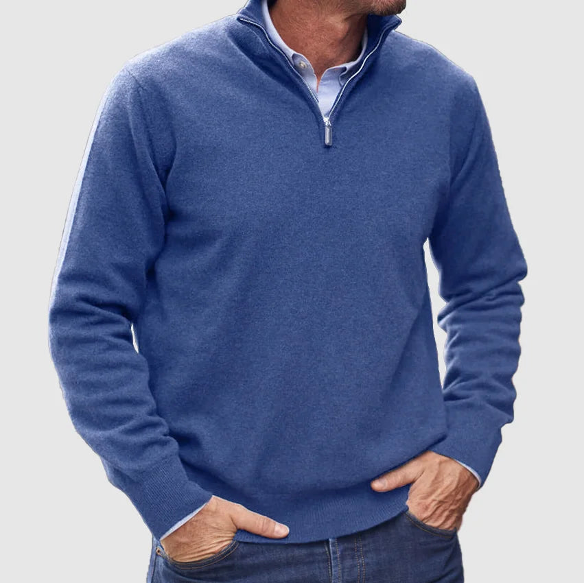 Heren Half-Zip Trui – Comfortabele Klassieke Sweater