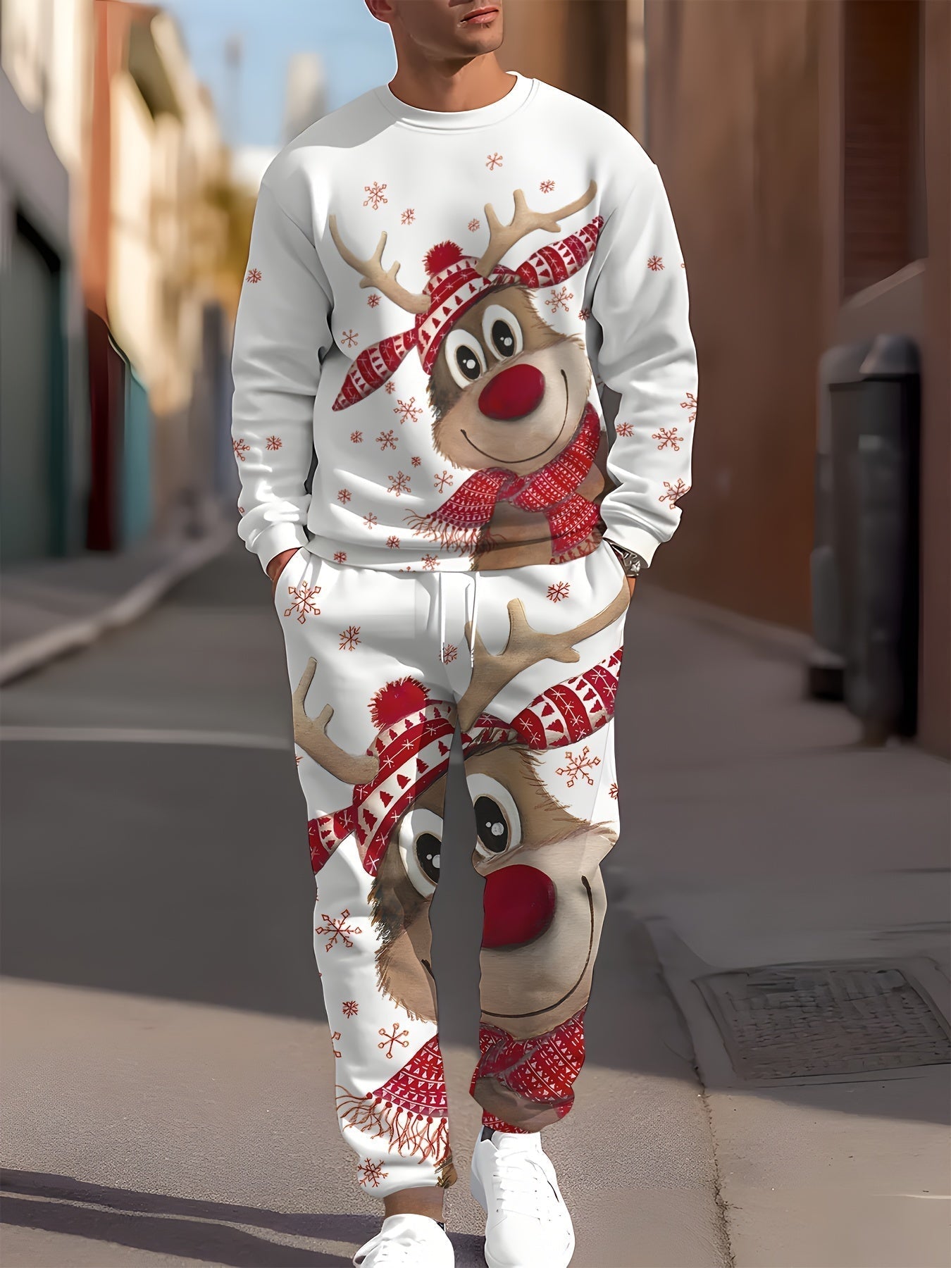 Unisex Kerst Joggingpak – Comfortabele Hoodie & Broek Set