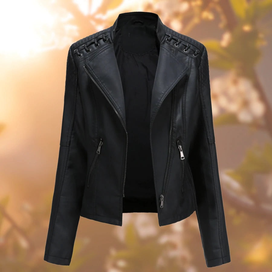 Dames jas in leerlook – stijlvol en tijdloos design