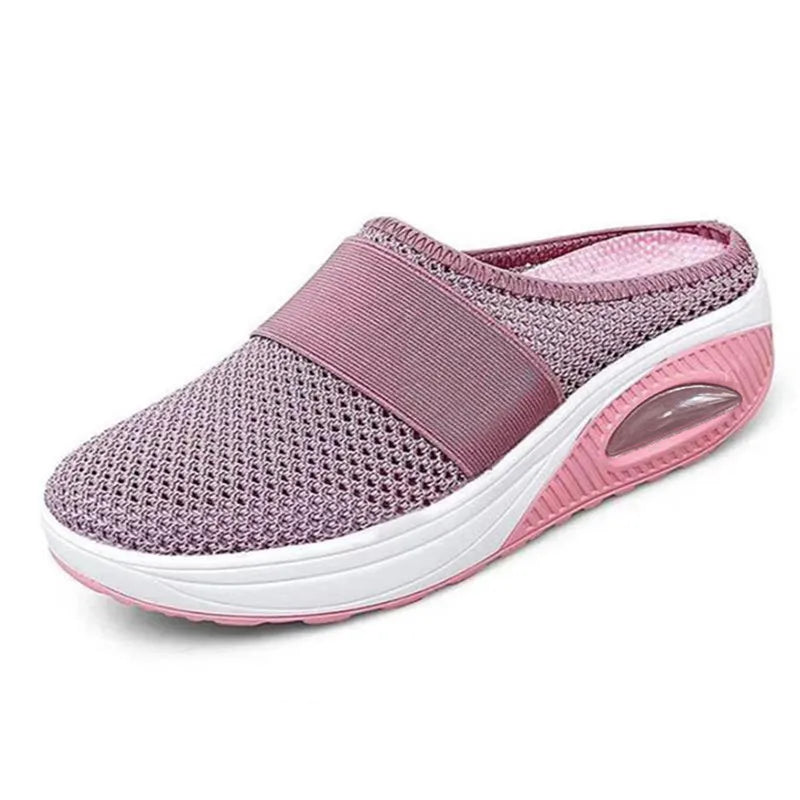 Comfortabele Dames Sneakers met Mesh Bovenwerk en Instapmodel