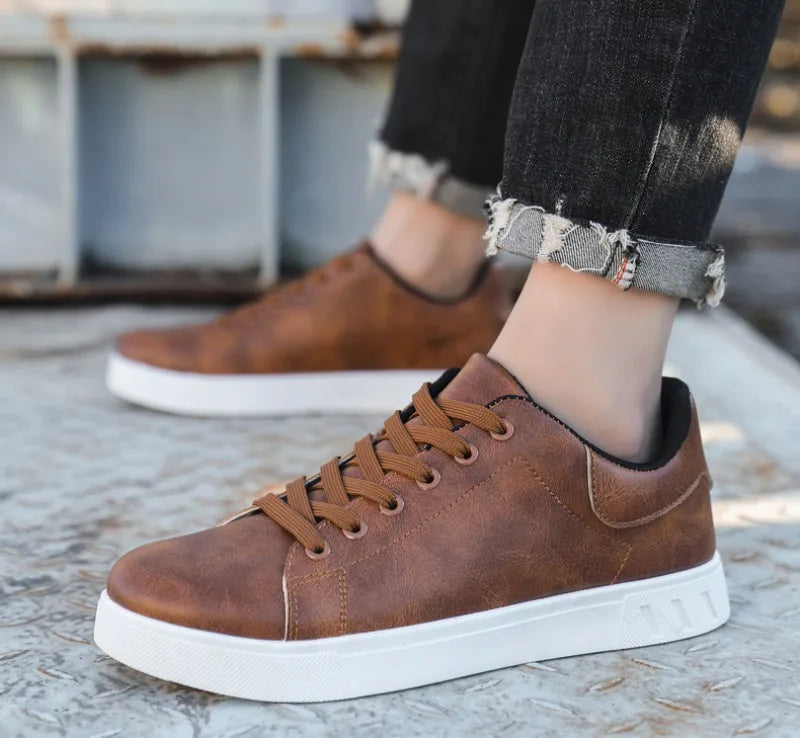 Heren Leren Schoenen Klassiek Ontwerp Hoogwaardige Kwaliteit