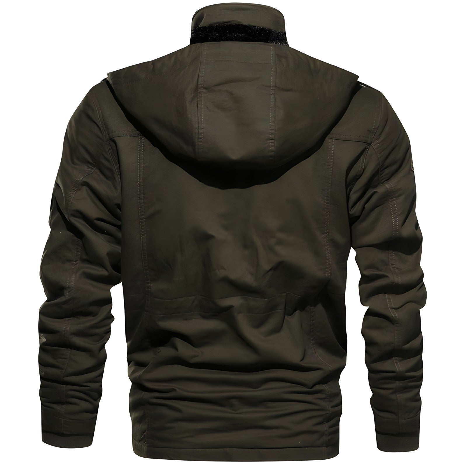 Waterdichte Winterjas Heren – Outdoor Jas met Fleece Capuchon & Zakken