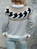 Halloween Strickjacke met Geistermotief - Comfortabel en Stijlvol-mezamstore.nl