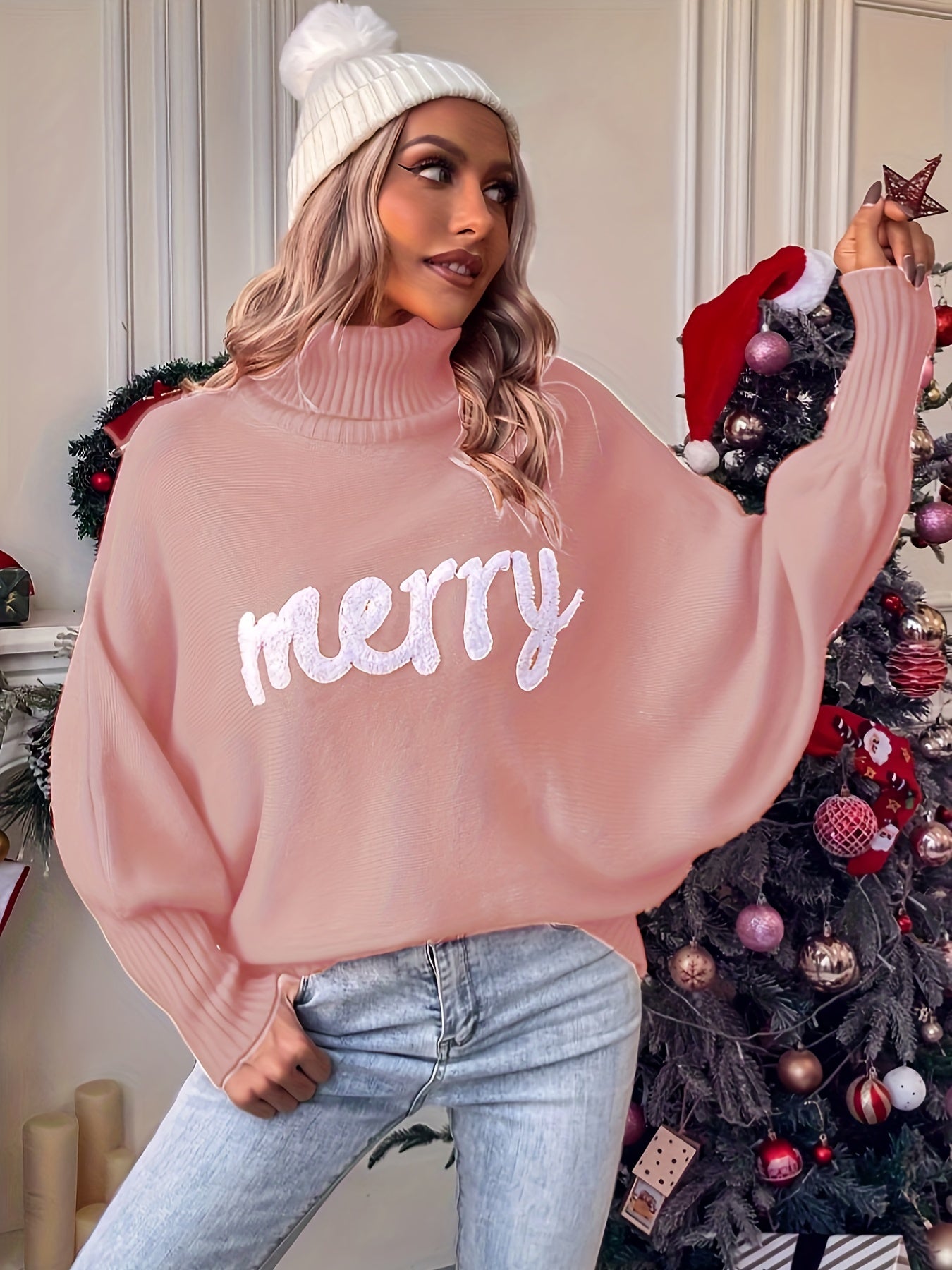 Dames Kersttrui “Merry” – Comfortabele Winter Sweater