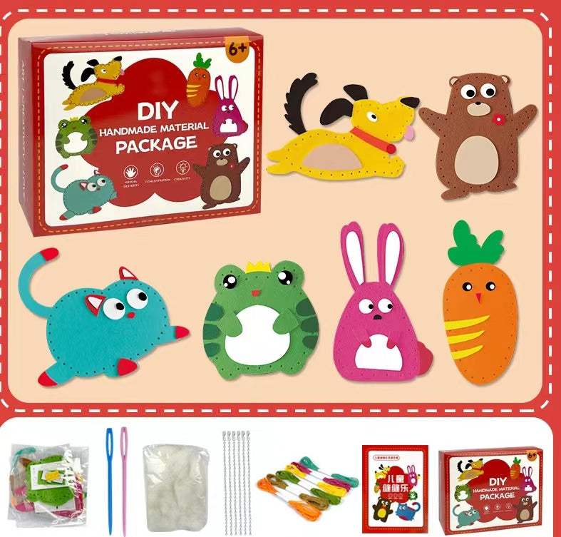 Kinder DIY Knutselset met Vilt Dieren – Creatief Speelgoed