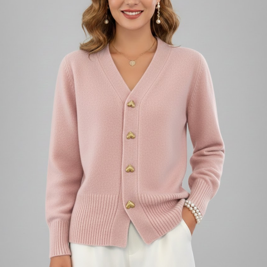 Dames Gebreid Vest met Knopen – Klassieke Cardigan