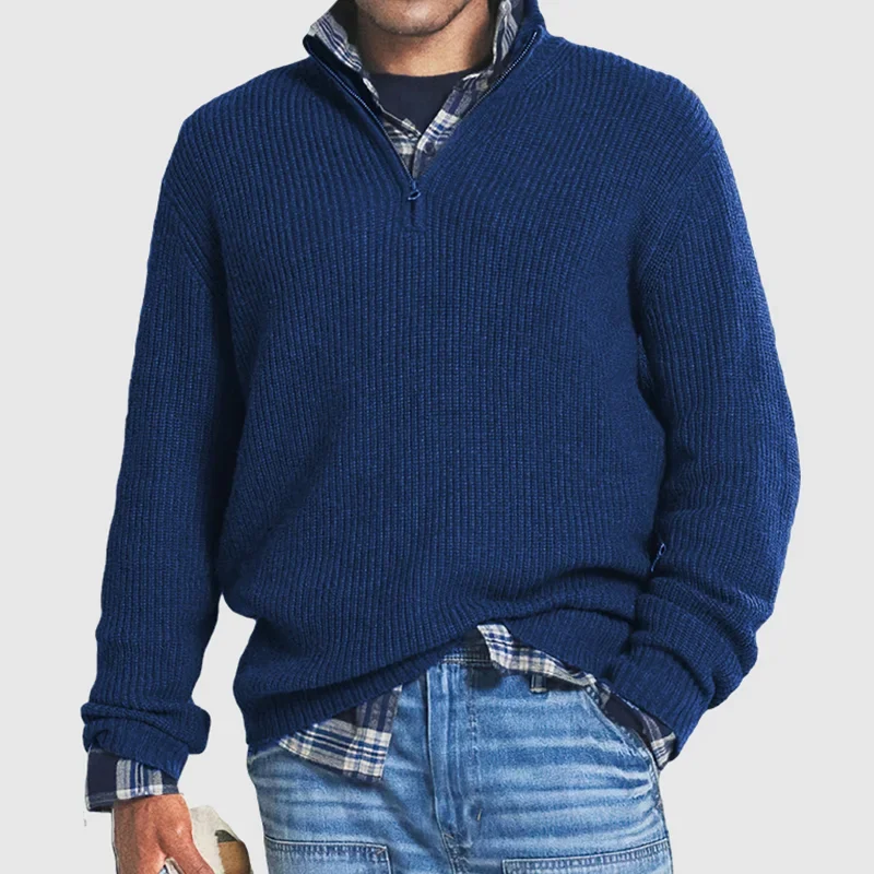 Heren Trui Wolmix Look Warm en Comfortabel