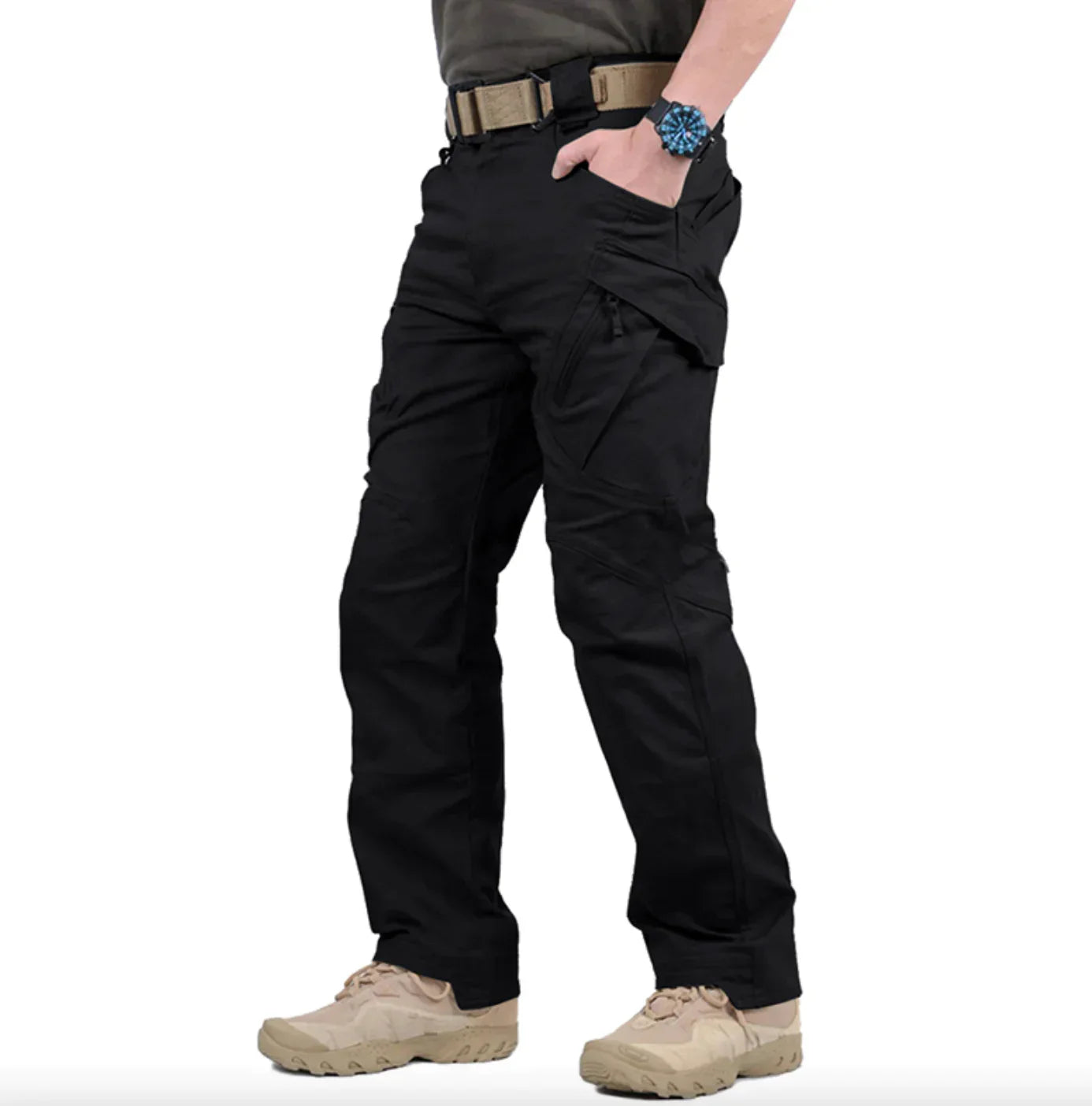 Heren Tactical Werkbroek – Stevige Outdoor Broek met Zakken