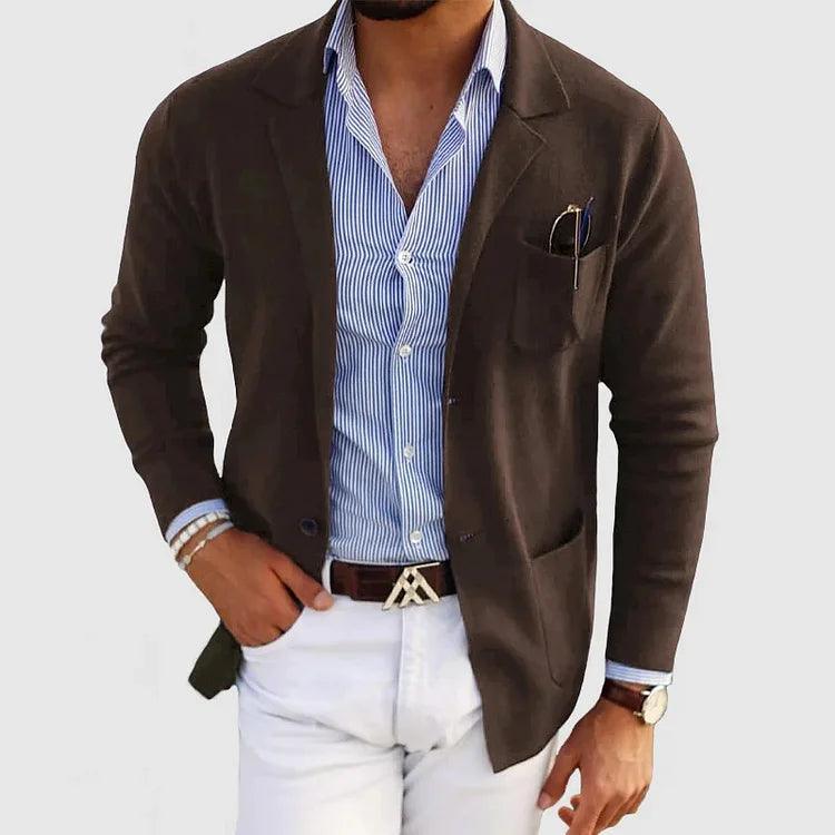 Heren Casual Blazer Vest – Stijlvolle Lichte Jas met Reverskraag