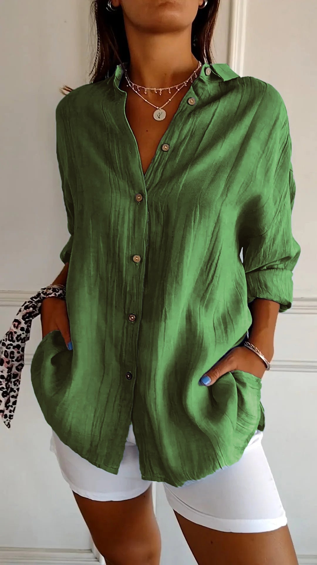 Elegant dames shirt met plooidetail en comfortabele pasvorm