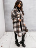 Lange Dames Jas Oversized Geruit – Warme Winterjas in 4 Kleuren