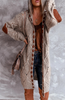 Lang Grof Gebreid Dames Vest met Capuchon – Oversized