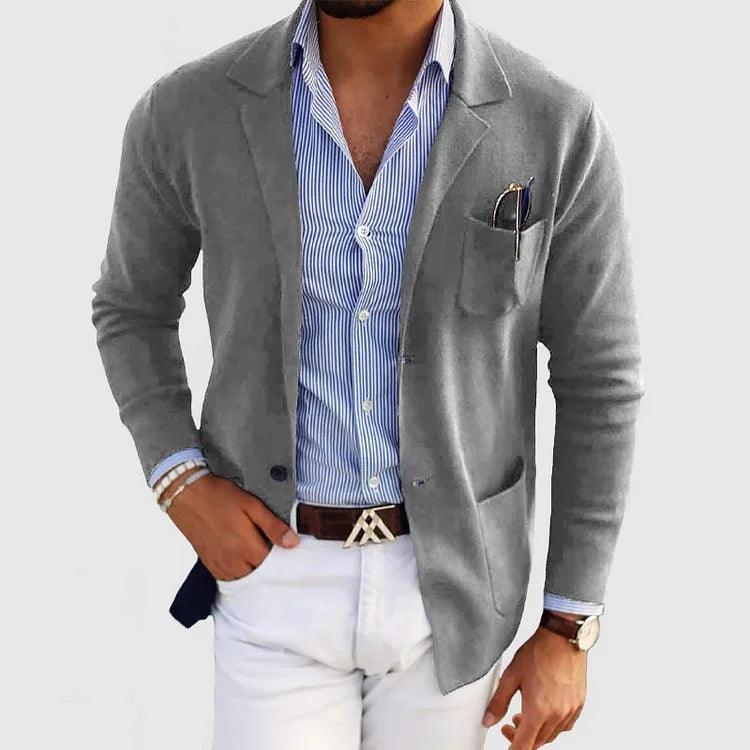 Heren Casual Blazer Vest – Stijlvolle Lichte Jas met Reverskraag