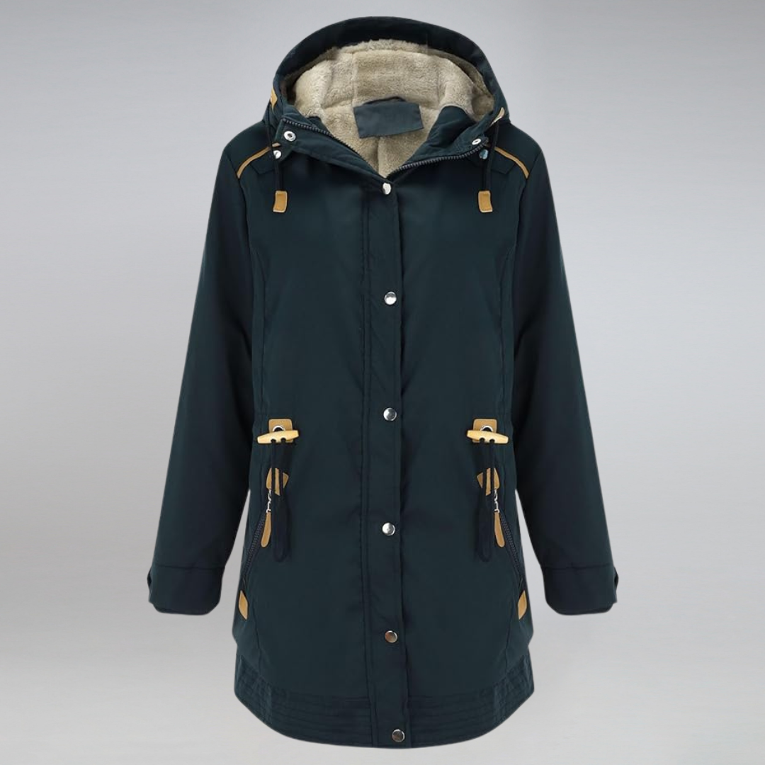Dames winterjas – Warme parka met fleecevoering en capuchon