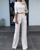Cropped Top en Wijde Broek Set voor Dames