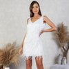 Verleidelijke Zomerjurk met V-hals en Pailletten Details