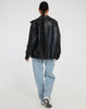 Luxe Oversized Leren Zomerjas voor Dames
