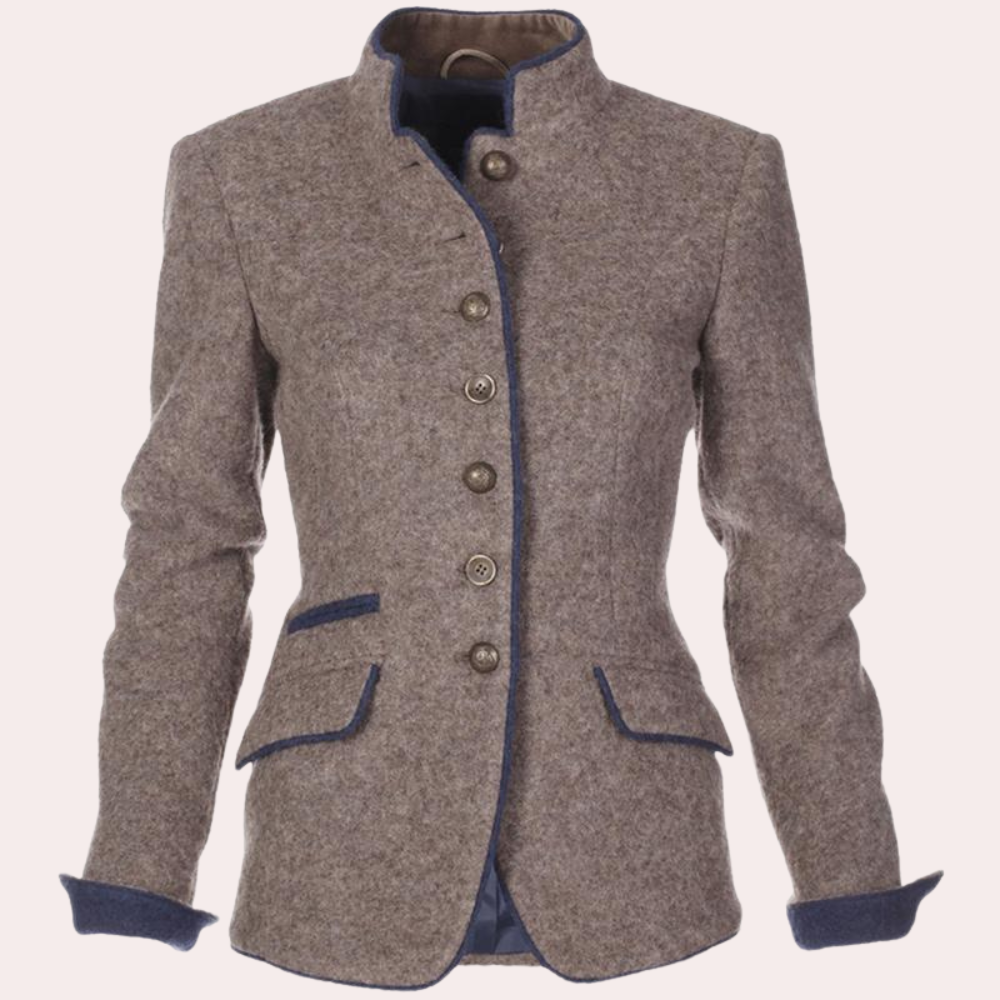 Getailleerde Damesblazer met Knopen en Klassieke Pasvorm