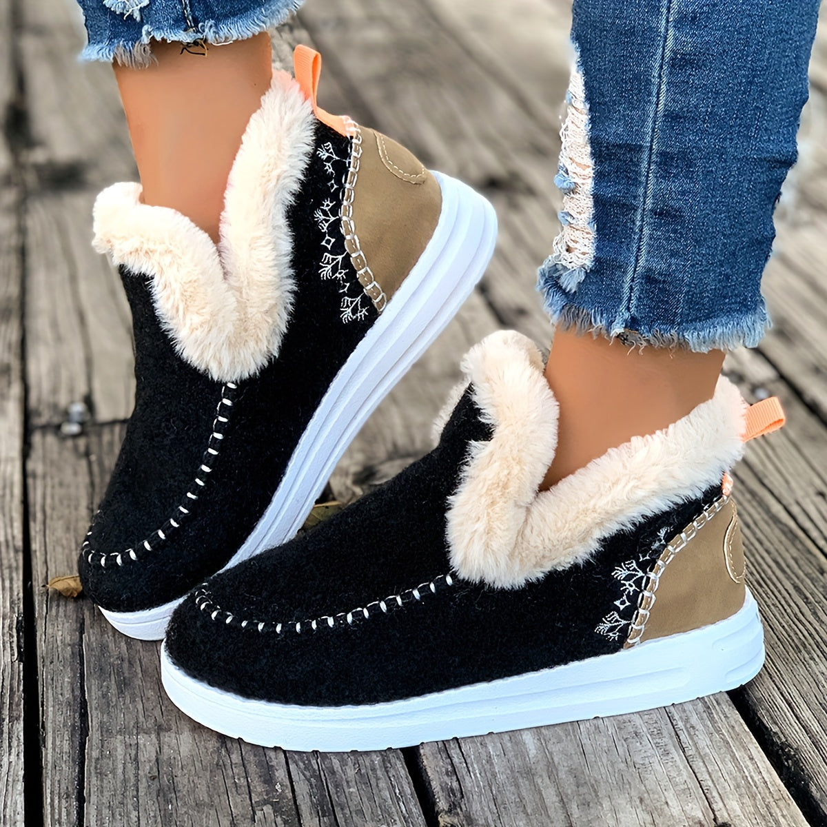 Warme Damespantoffels met Antislip en Pluche Voering