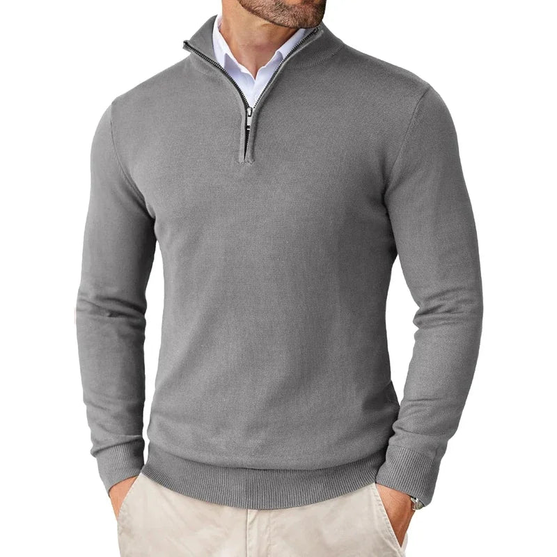 Herentrui met halve rits – Klassieke pullover met moderne pasvorm