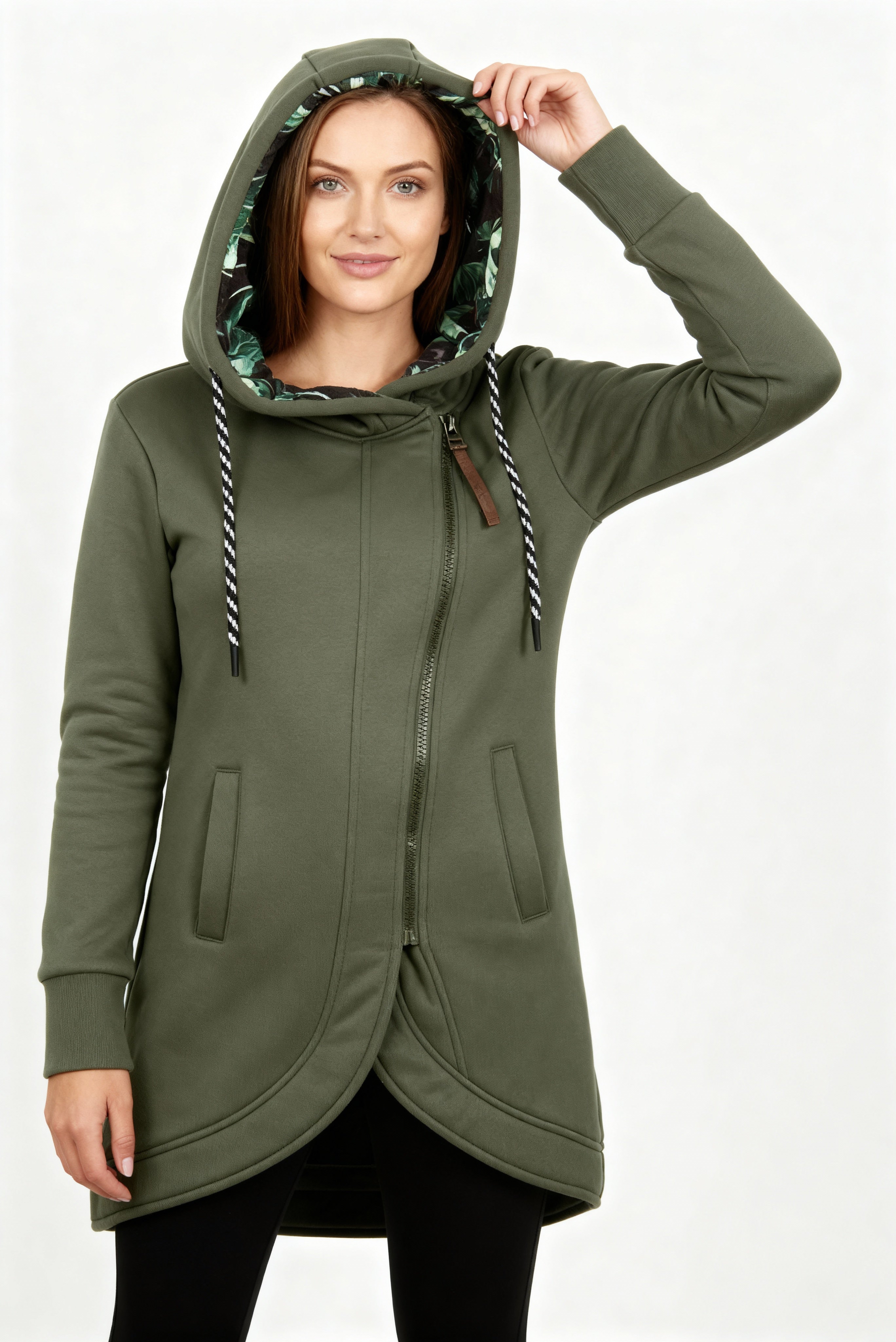 Dames Lange Jas met Capuchon – Stijlvolle Wrap Look & Comfort