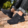 Heren Outdoor Sneakers – Duurzaam Leer & Ademend Mesh met Gripzool