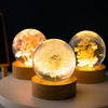 3D Kristallen Bloemenlamp met USB en Hars Design