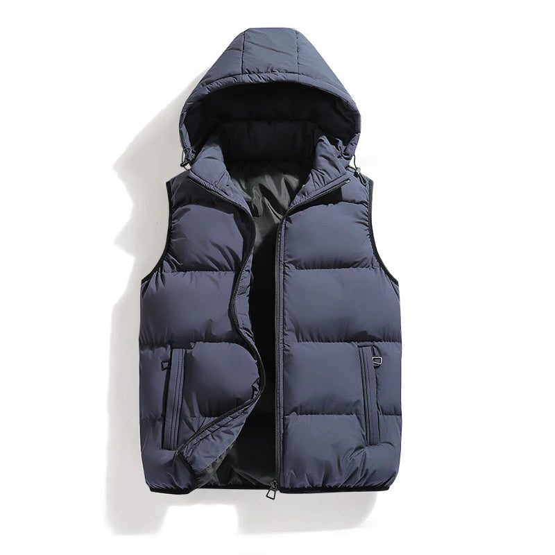 Gewatteerde Bodywarmer met Capuchon voor Heren