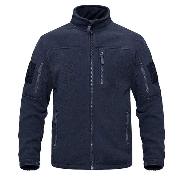 Heren Fleece Jas – Warme Softshell Outdoorjas met Rits