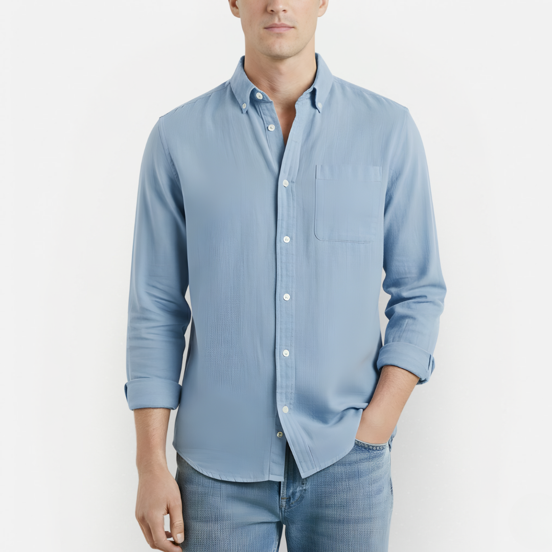 Heren Vintage Overhemd Lange Mouw – Casual & Elegant