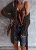 Lang Grof Gebreid Dames Vest met Capuchon – Oversized