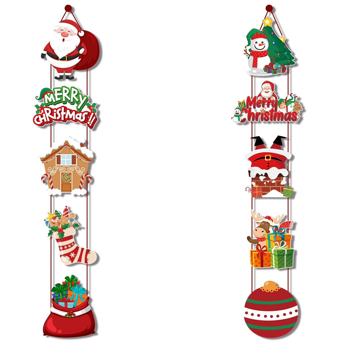 Kerst Deurstickers Set – Grote Christmas Raamstickers Decoratie