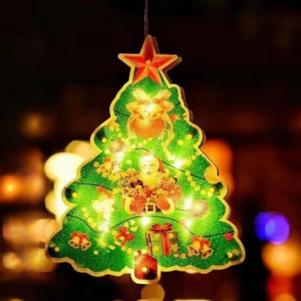 Kerst Raamverlichting met LED – Zelfklevende Decoratie Stickers