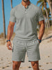 Heren Zomerset met Henley Top en Sportshorts – Ademend en Stijlvol
