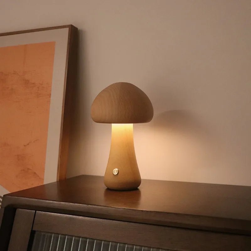 Retro Paddenstoel Tafellamp met Zacht Diffuus Licht