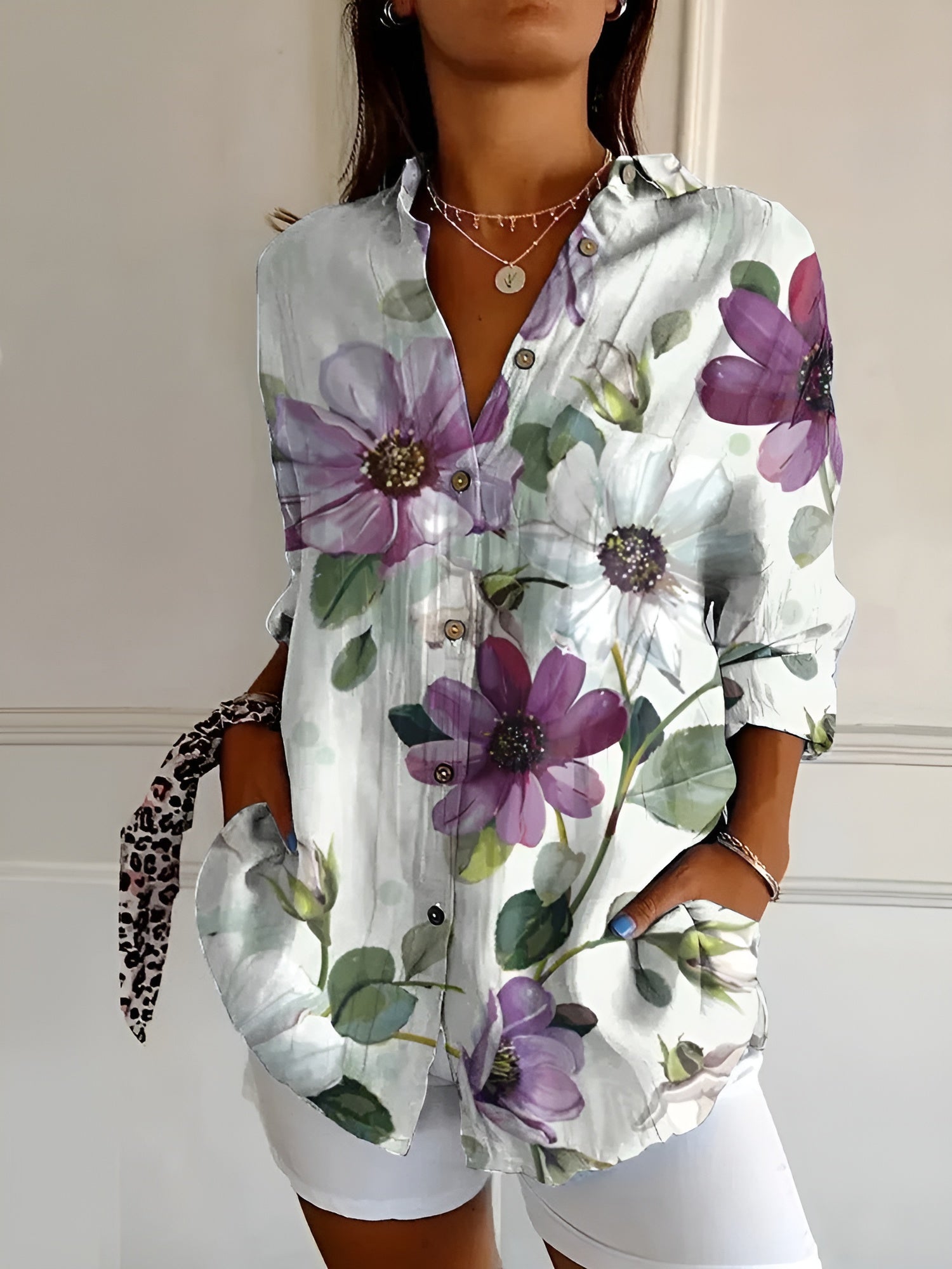 Stijlvolle Damesblouse Button-Down | Langarmig en Comfortabel