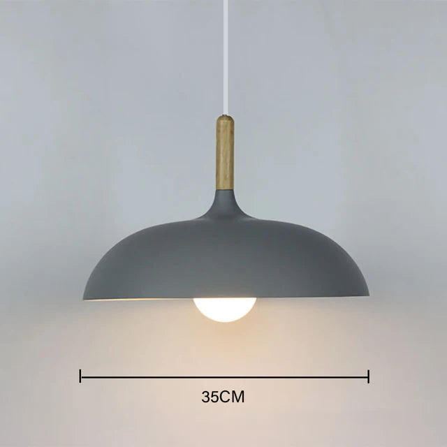 Moderne Scandinavische Eikenhouten LED Plafondlamp