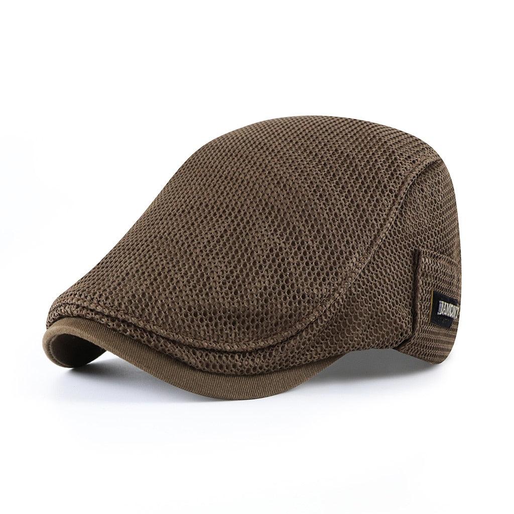 Heren Ademend Flatcap – Lichtgewicht Zomerpet