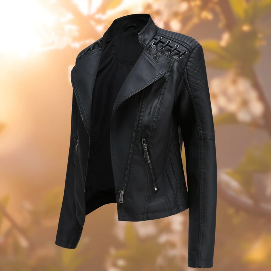 Dames jas in leerlook – stijlvol en tijdloos design