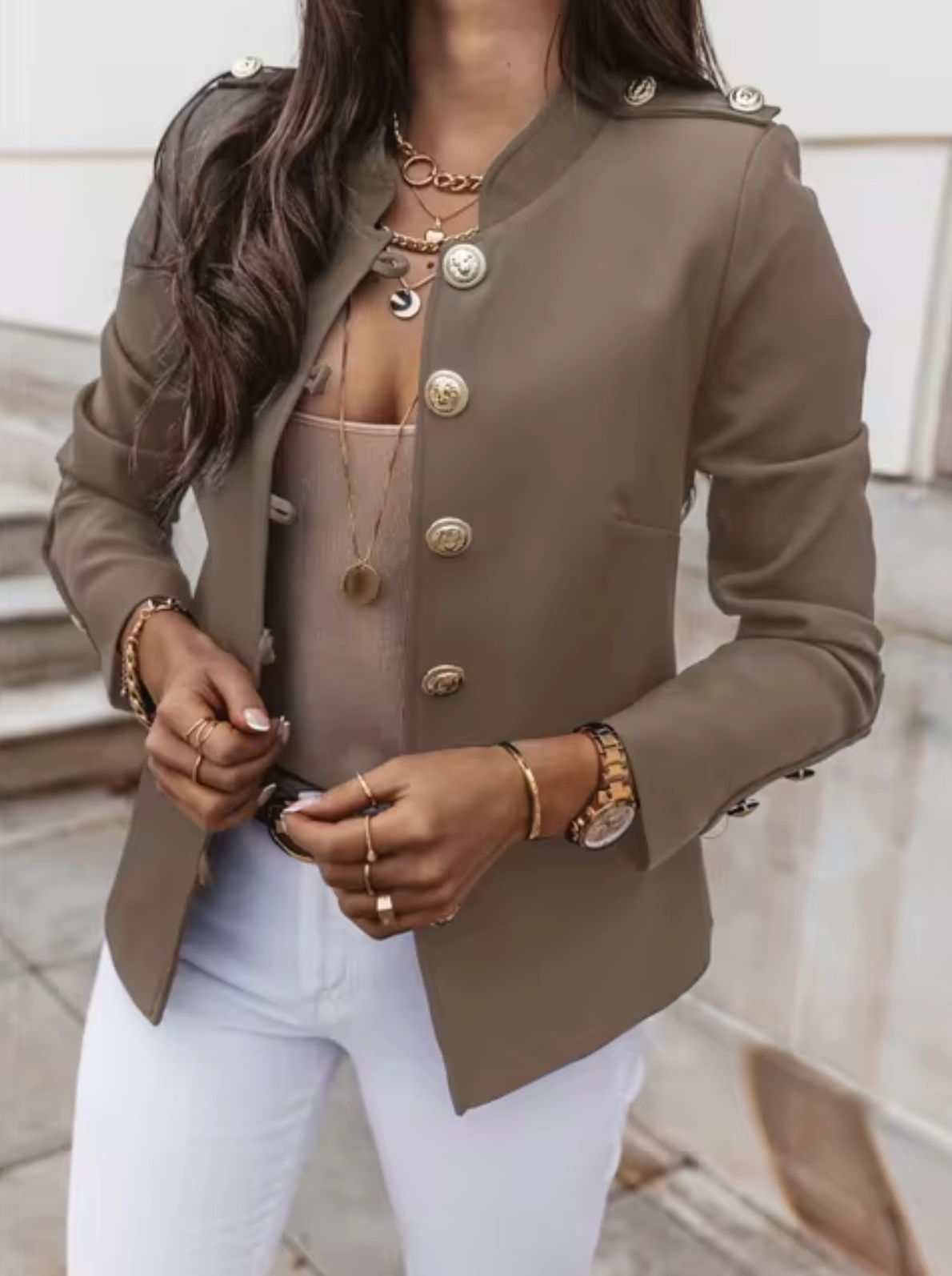 Elegante Blazermantel voor Lente en Herfst-mezamstore.nl
