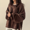 Dames Oversized Trrui met Lantaarnmouwen en Ronde Hals