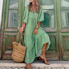 Boho Zomerjurk met Puffmouwen en Relaxed Fit