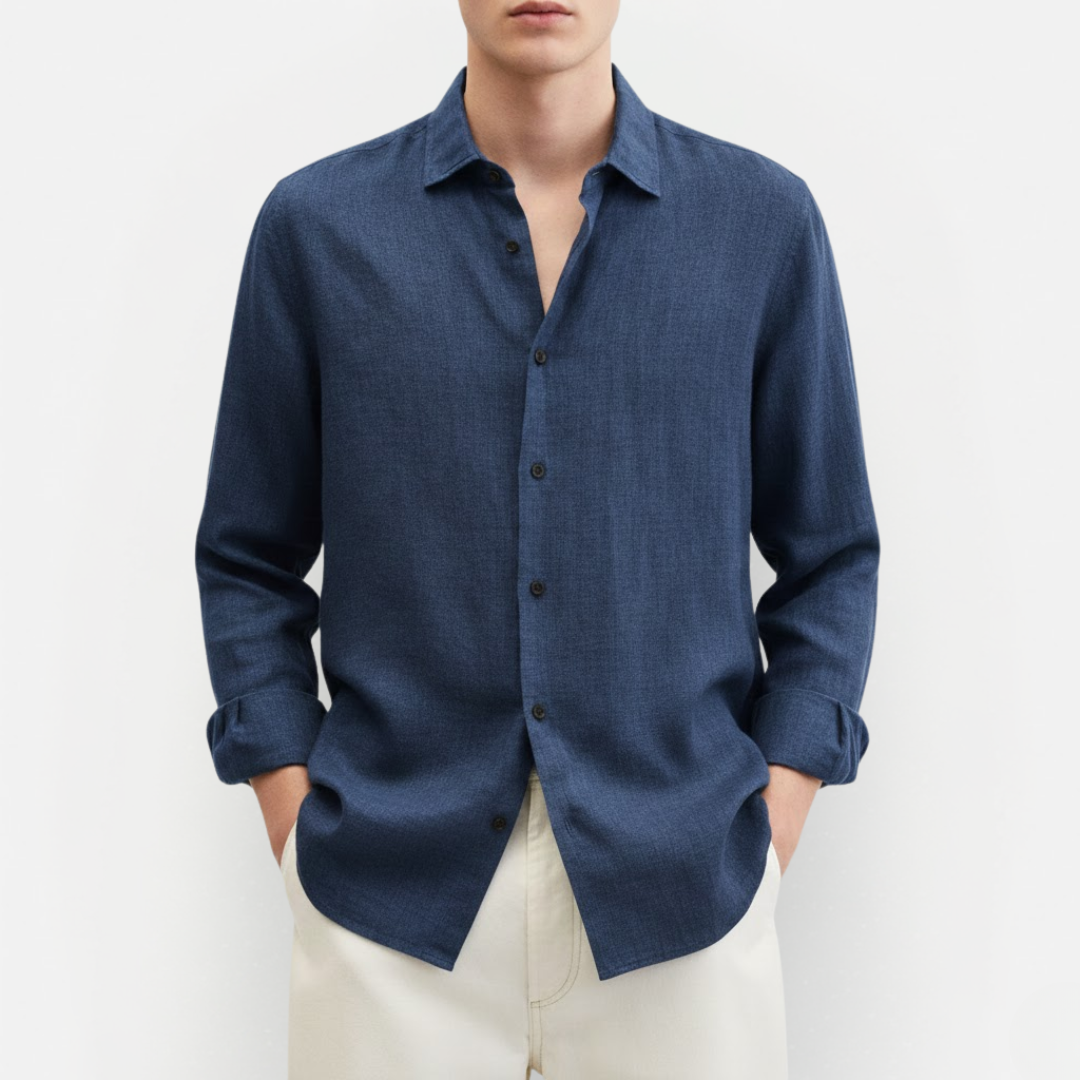 Heren Linnen Overhemd Lange Mouw – Casual & Elegant